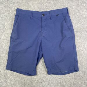 Hurley Board Shorts Mens 32 Blue Solid Stretch Surfer Golf Casual